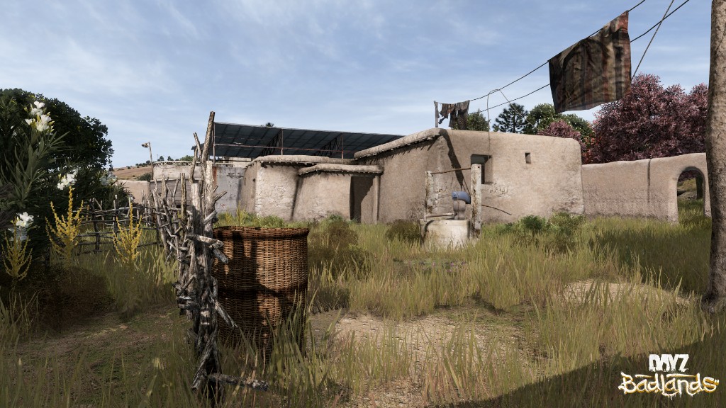 Vehicle convoy in a desert DayZ map