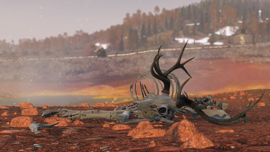 Survivors gathered around a campfire